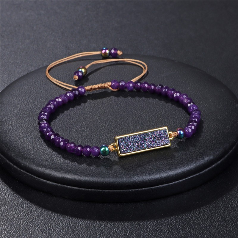 Natural Stone Woven Bracelet Mixed Shape Beads Bracelet