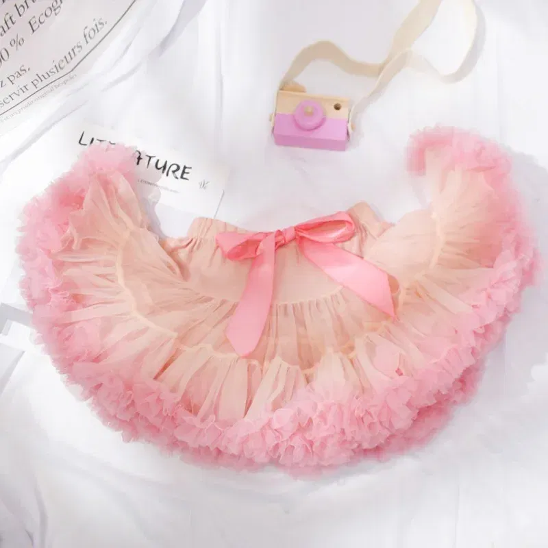 Color: army green, Kid Size: 3T - Baby Girls Tulle Tutu Skirt Ballerina Pettiskirt Fluffy Children Ballet Skirts For Party Dance Princess Girl Tulle Clothes 1-10Y