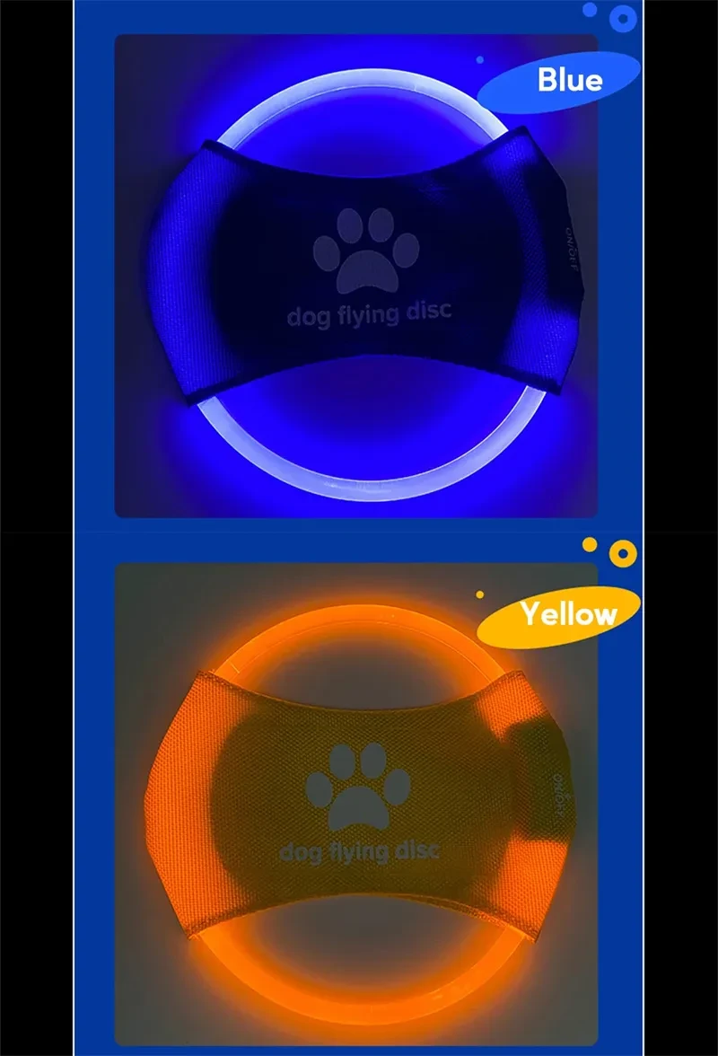 Dog Flying Discs Light Glowing LED