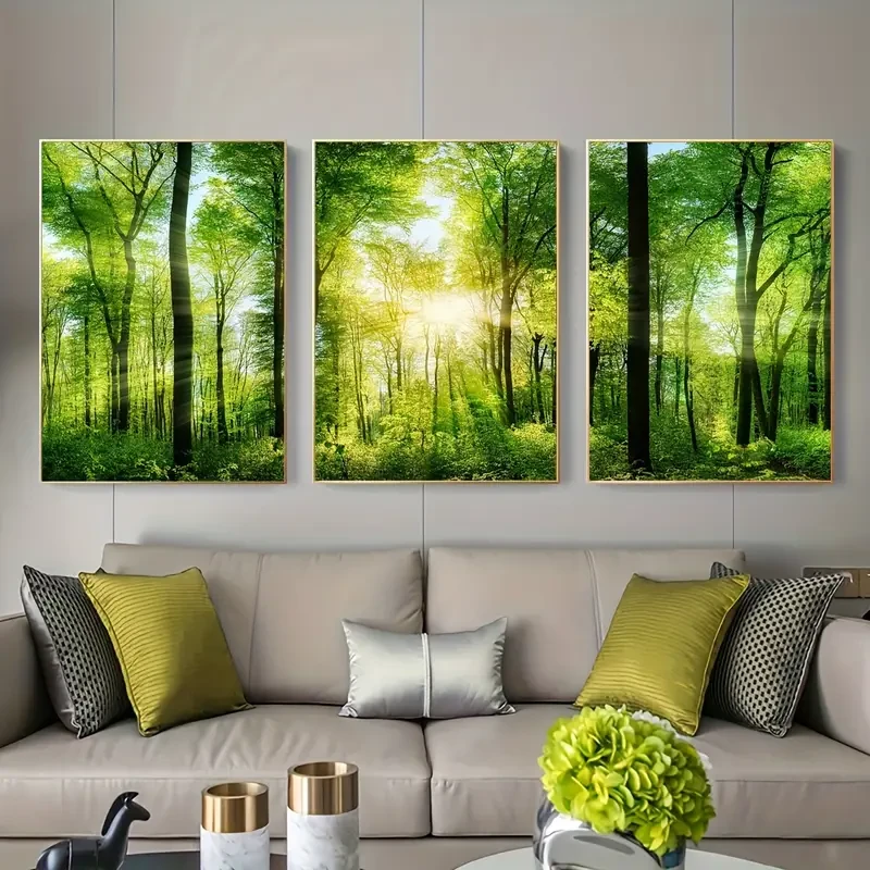 3pcs/set Unframed Canvas Poster, Modern Art, Natural Landscape