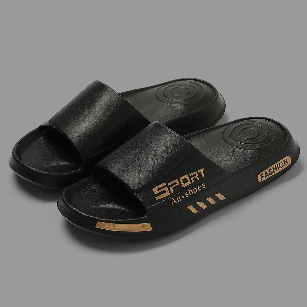 Color: Beige, Shoe Size: 42-43, Ships From: CHINA - BASATU Fashion Men's Slippers PVC Soft Sole Non-slip Slides Casual Outdoor Beach Flip Flops Home Bathroom Sandal Couples Slipper