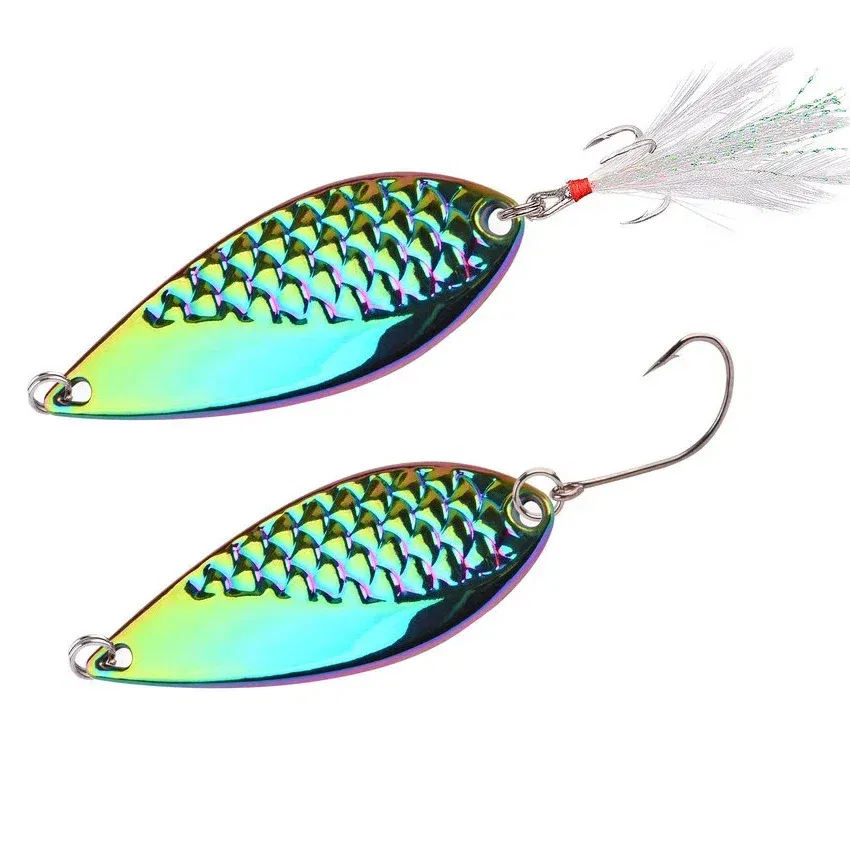 Color: Burlywood - Metal Spoon Sequin Fishing Lure 2.5g 3.5g 5g 7g 10g 15g 20g Pesca Leech Jig Wobbler Crankbaits for Fly Fishing Hard Baits Lures