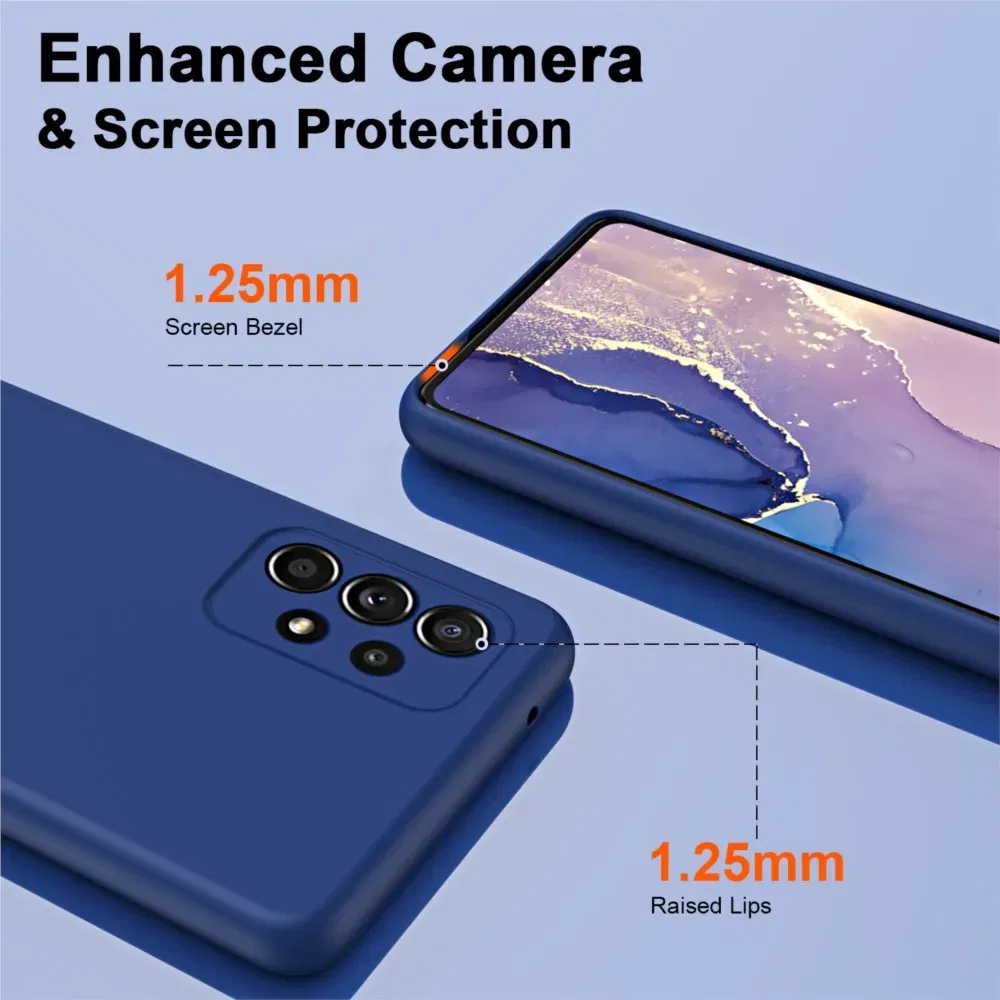 Color: LightPink, Material: EVA - Solid Silicone Protect Case For Samsung Galaxy A13 A23 A33 A53 A73 A12 A22 A32 A52 A52S A72 A04 A04S A14 A24 4G A34 A54 Cover