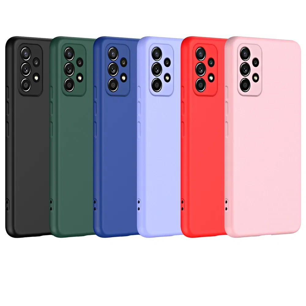 Color: LightPink, Material: EVA - Solid Silicone Protect Case For Samsung Galaxy A13 A23 A33 A53 A73 A12 A22 A32 A52 A52S A72 A04 A04S A14 A24 4G A34 A54 Cover