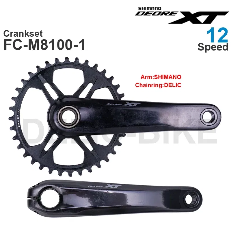 Color: Red, Crank Length: 170mm, Ships From: CHINA - SHIMANO DEORE XT M8100 12 Speed Crankset FC-M8100-1 FC-M8120-1 30T 32T 34T 170mm 175mm Original parts or with DELIC Chainring