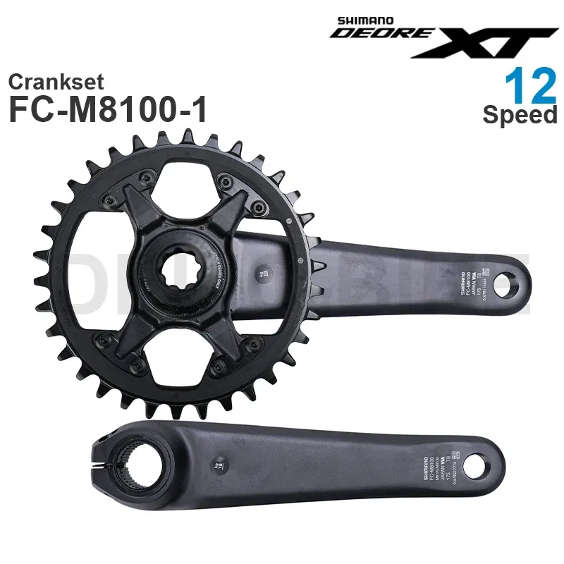 Color: Red, Crank Length: 170mm, Ships From: CHINA - SHIMANO DEORE XT M8100 12 Speed Crankset FC-M8100-1 FC-M8120-1 30T 32T 34T 170mm 175mm Original parts or with DELIC Chainring