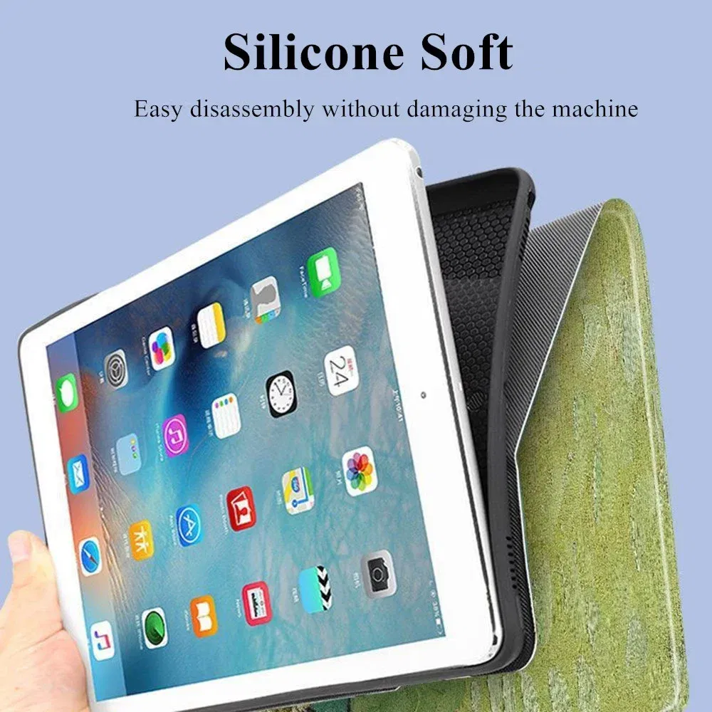 Color: WHITE, Size: eleven - Case For iPAD 10 9 8 7 6 5 th Generation Pro 11 12.9 10.5 Air 5 4 3 2 Mini 6 Funda Cover Luxury Van Gogh Oil Painting Flower Art