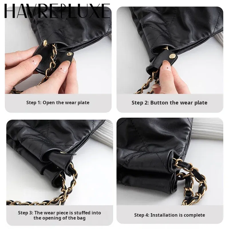 Color: Chocolate - HAVREDELUXE Anti-wear Buckle For Chanel Style22 Garbage Bag Organizer Ultra-light Reject Wear Non-destructive Transformation