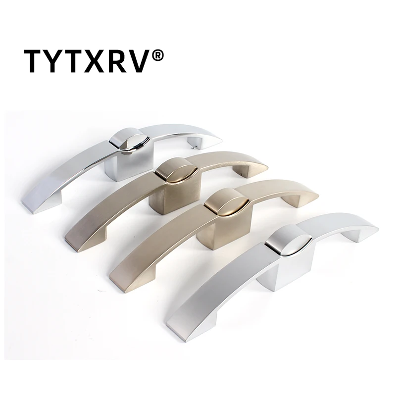 Color: silver - 128mm hole distance Camper Car Push Lock RV Caravan Boat Cabinet Locks Handle Home Drawer Latch Button Locks Caravan Motorhome