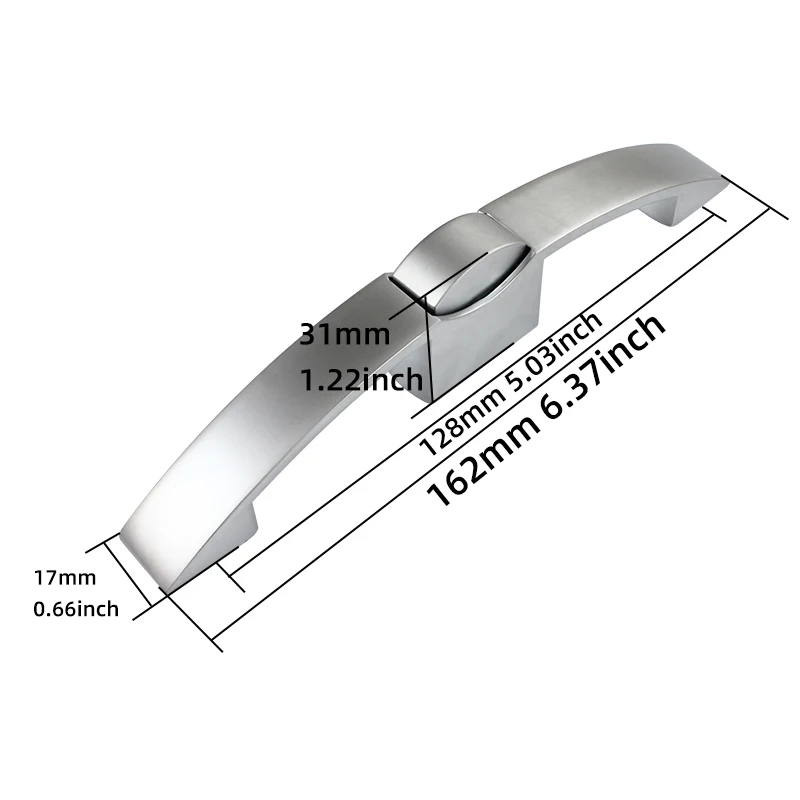 Color: silver - 128mm hole distance Camper Car Push Lock RV Caravan Boat Cabinet Locks Handle Home Drawer Latch Button Locks Caravan Motorhome