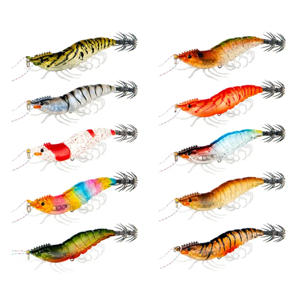 Color: Light Yellow, Size: 80mm - ILURE Squid Bait Squid Jigs Horizontal Luminous Webfoot Octopus Egi Lure Wobbler Artificial Hard Bait Cuttlefish Hook Tackle