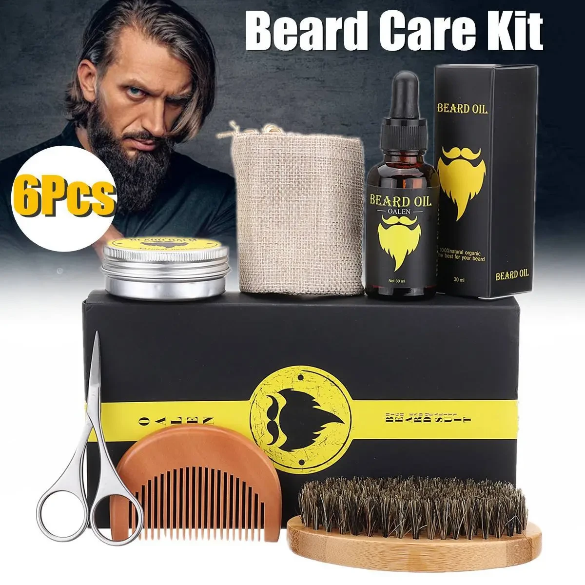 6pcs Beard care kit