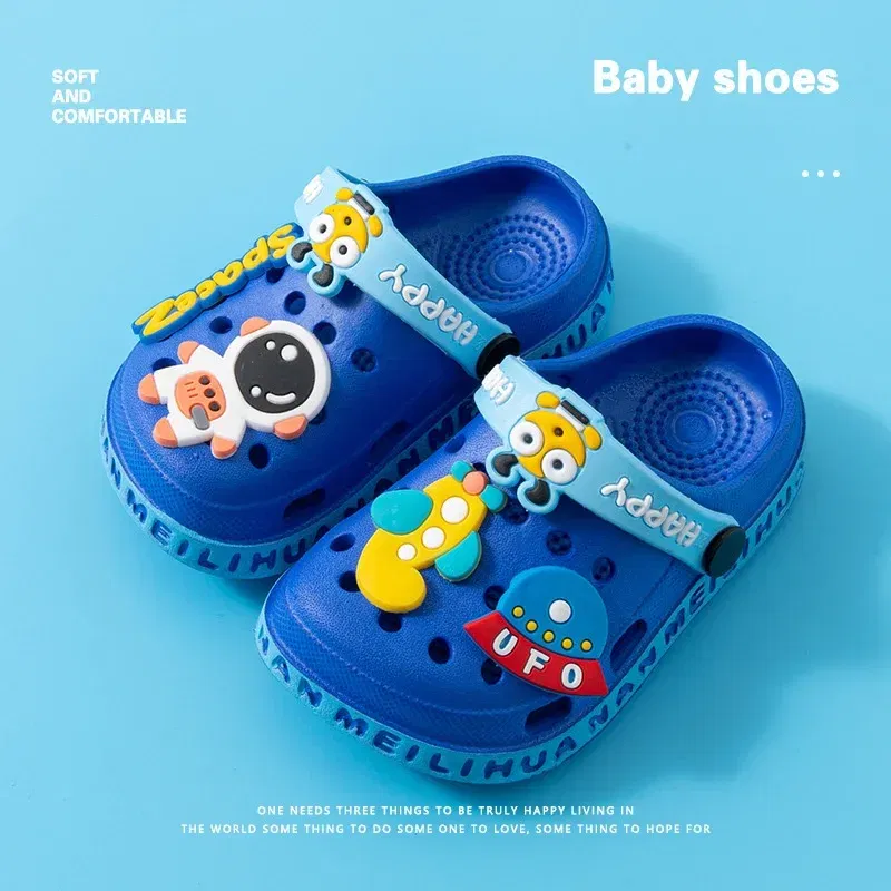 Color: Pink, Shoe Size: 4.5 - Children Garden Shoes Cute EVA Cartoon Beach Sandals Babies Summer Slippers High Quality Soft Kids Outdoor Slippers Flip Shoes