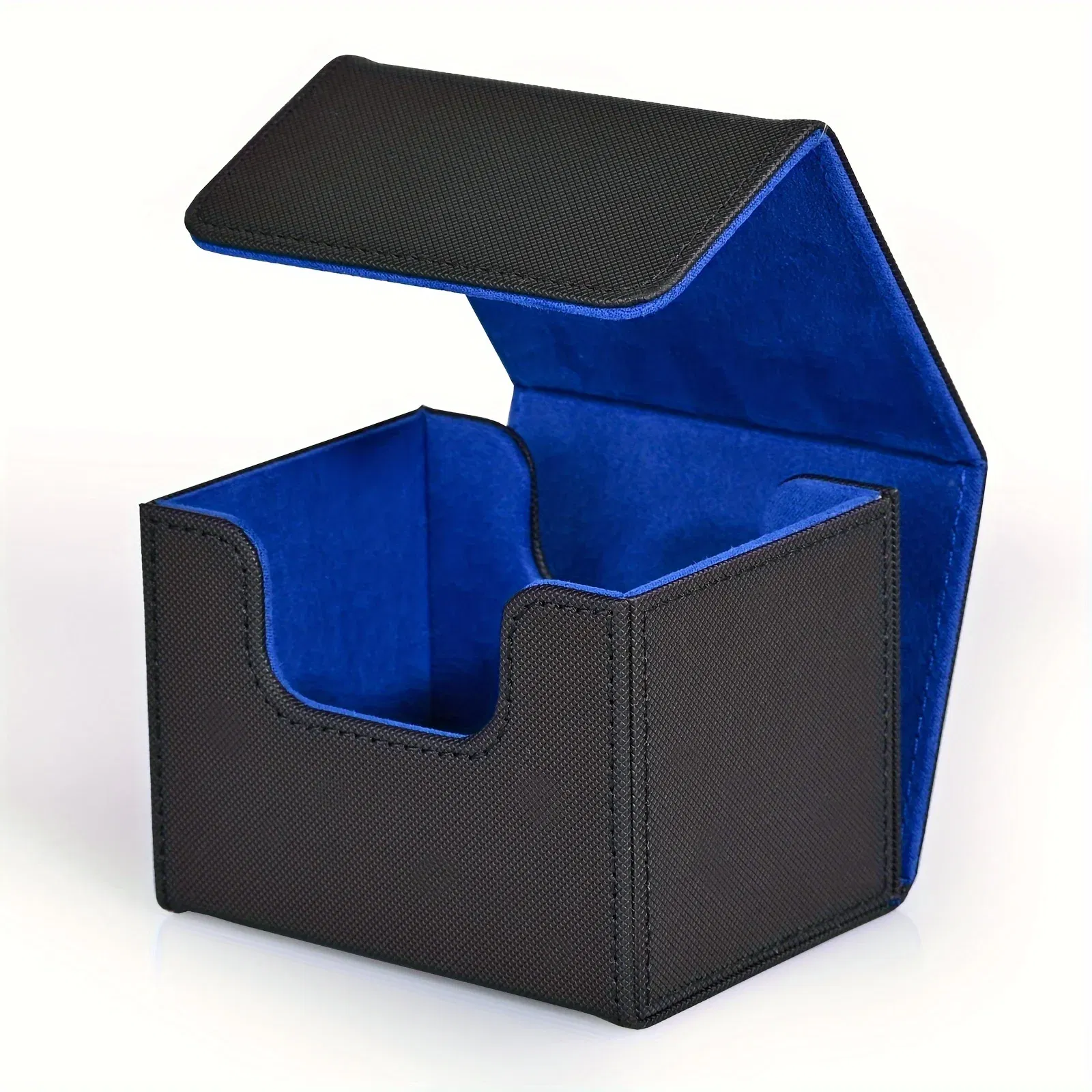 Color: WHITE - Card Deck Box , Card Storage Box Fits 100 single Sleeved Cards, PU Leather Strong Magnet Card Deck Case for TCG Cards