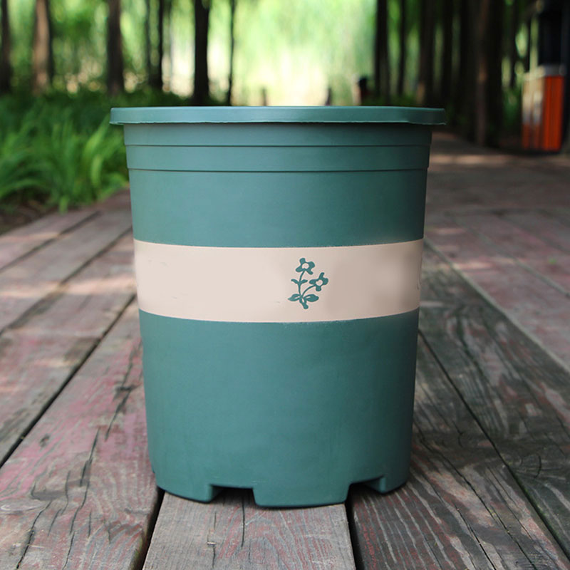 Color: Navy Blue - Large Round Short Flower Pot Control Root Rose Pot Planting Seedling Thickening Plastic Flower Gallon Pot or Tray Potted Plants