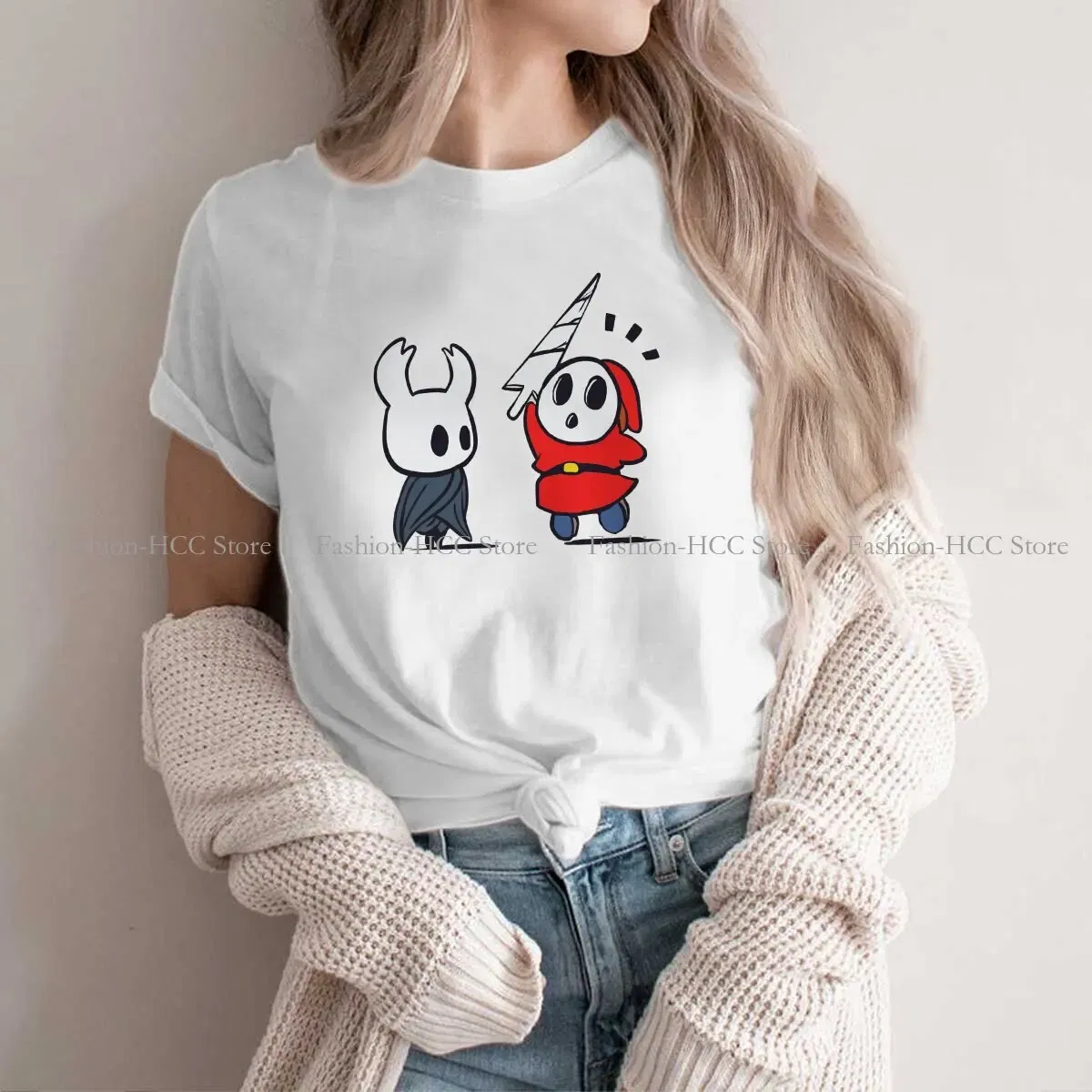 Color: black, Size: XXL - Shy Guy Classic Unique Polyester TShirt Hollow Knight Game Top Quality Hip Hop Gift Idea T Shirt Stuff