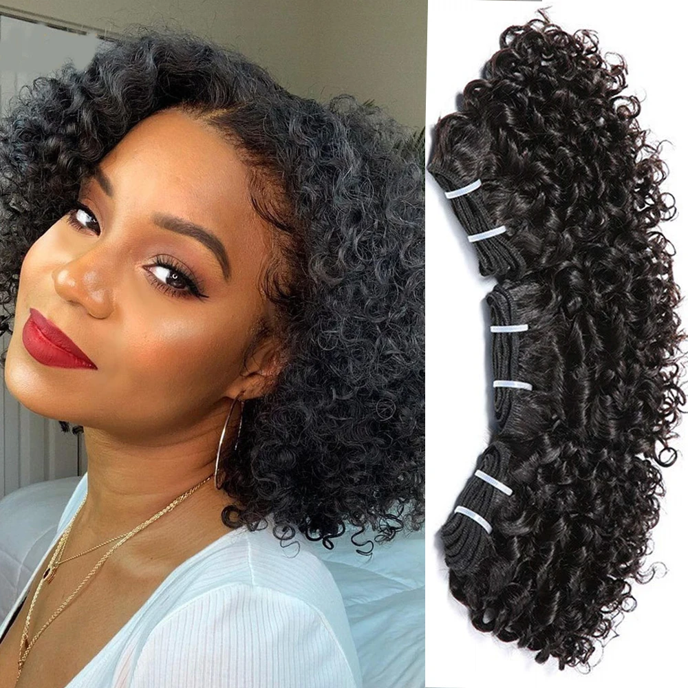 Hair Color: OT Turquoise, Stretched Length: 12inches, Longest Hair Proportion: 10A - Code Calla Bouncy Curly Hair Bundles Double Draw Indian 6inch Short Cut Remy Human Hair Extensions Natural Black Brown Color