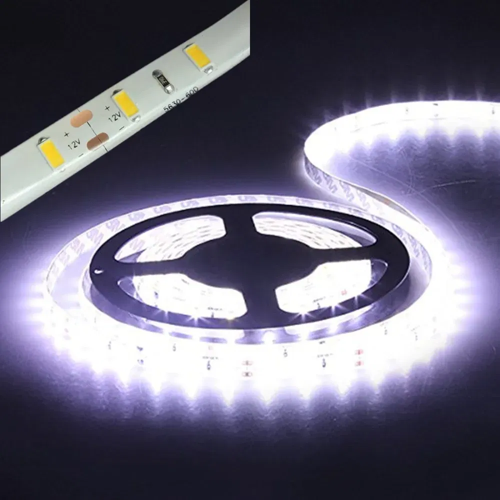 Emitting Color: Natural White, Color: Army Green - Led Strip Light 5630 5730 Waterproof 12V Flexible Tape 5m Natural White 4000K Cold White Warm White 3000K 6500K Red Green Blue