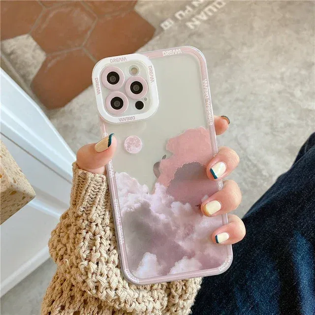Color: Clear, Material: aluminum - Retro INS Sunset Sky Clouds Moon Pattern Case For Samsung Galaxy S10 S20 S21 S22 S23 S24 FE Plus Ultra Note 20 Shockproof Cover