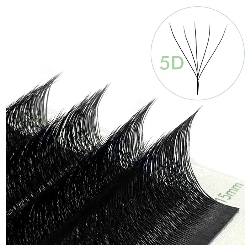 Color: Dark Brown, Curl: LU, Thickness: 0.07mm, Length: 8mm - NATUHANA W-Shaped 4D 5D Volume Eyelash Extensions Premade Volume Fans W Shape Lashes Natural Soft False Eyelashes for Makeup