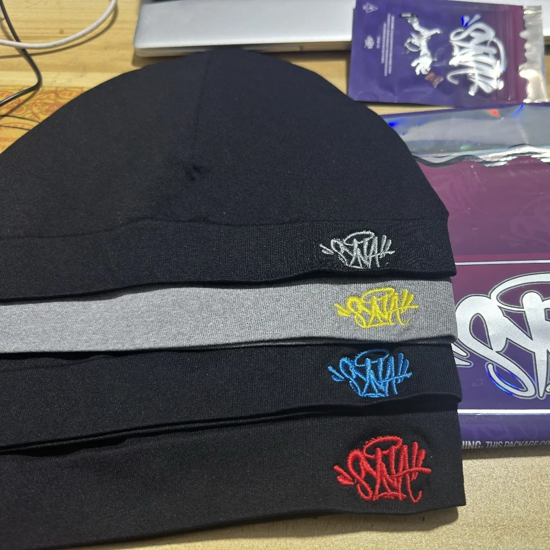 Color: Blue, Size: One Size - Sy-na Beanie Hat Men Women Paragraph Quality Cap 2024 New Knitting Y2k Warm Beanies Syna Running Cap Sy-na World Skull Beanie