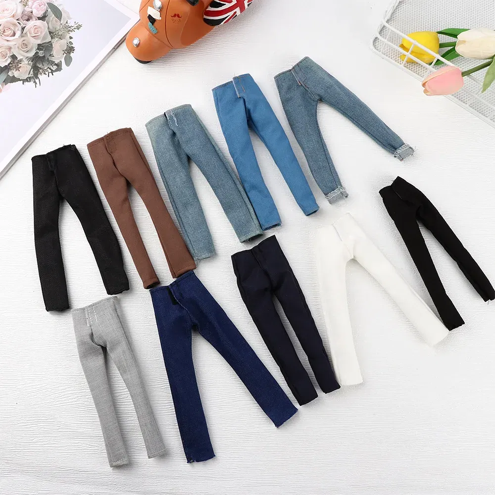 Color: Violet - High Quality 1/6 Male Doll Clothes Jeans Pants For Ken Doll Trousers Boyfriend Ken Prince Male Doll Casual Wear Doll Accessories