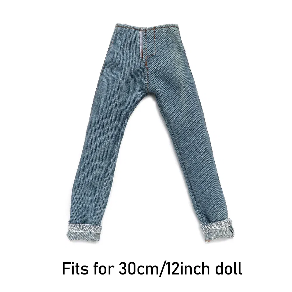 Color: Violet - High Quality 1/6 Male Doll Clothes Jeans Pants For Ken Doll Trousers Boyfriend Ken Prince Male Doll Casual Wear Doll Accessories
