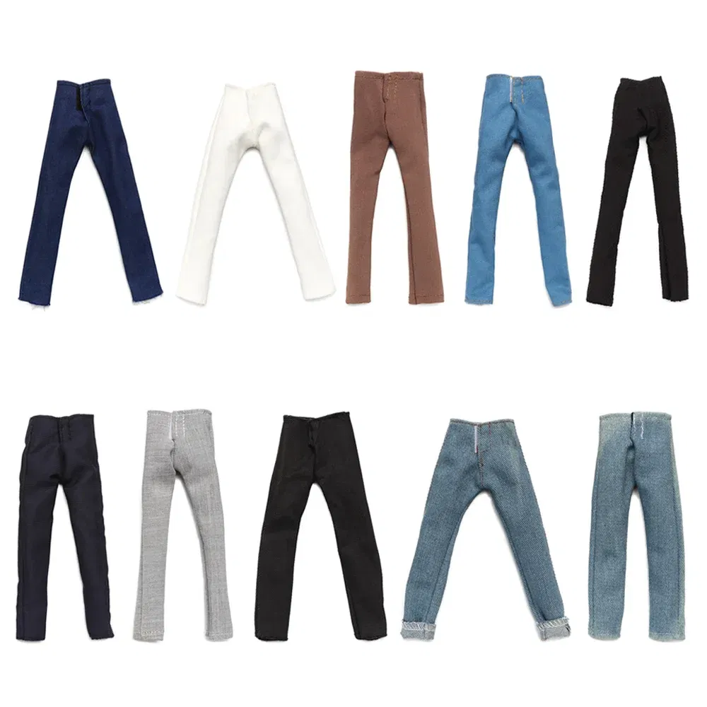 Color: Violet - High Quality 1/6 Male Doll Clothes Jeans Pants For Ken Doll Trousers Boyfriend Ken Prince Male Doll Casual Wear Doll Accessories