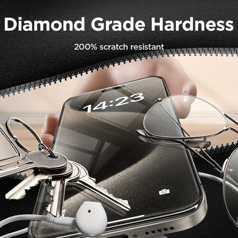 Bundle: Bundle12, Material: pet - Joyroom 3/2/1PCS Full Screen HD Glass For iPhone 16 Pro Max HD Tempered Glass Screen Protector For iPhone 15 14 13 Pro Max