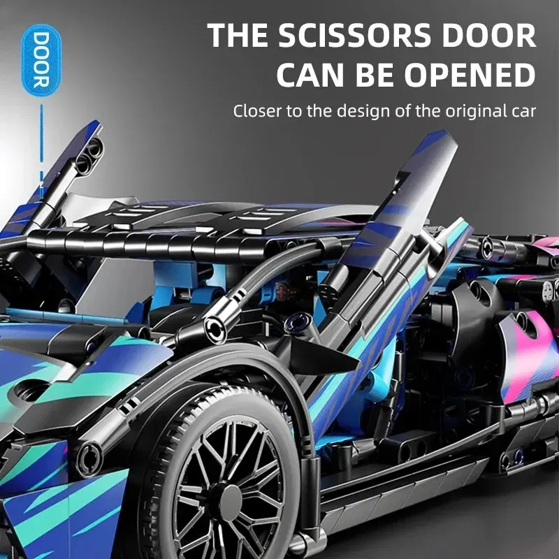 Color: Green - 67128 Cars 1314PCS Building Kits for Adults, 1:14 Scale Super Car Building Block Remote Control Car Building Kits for Men Teen
