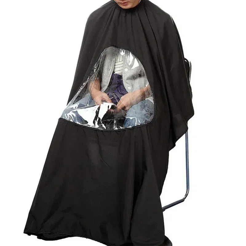 Color: Red, Ships From: CHINA - Professional Waterproof Styling Salon Barber Hairdresser Hair Cutting Hairdressing Gown Cape with Viewing Window Apron