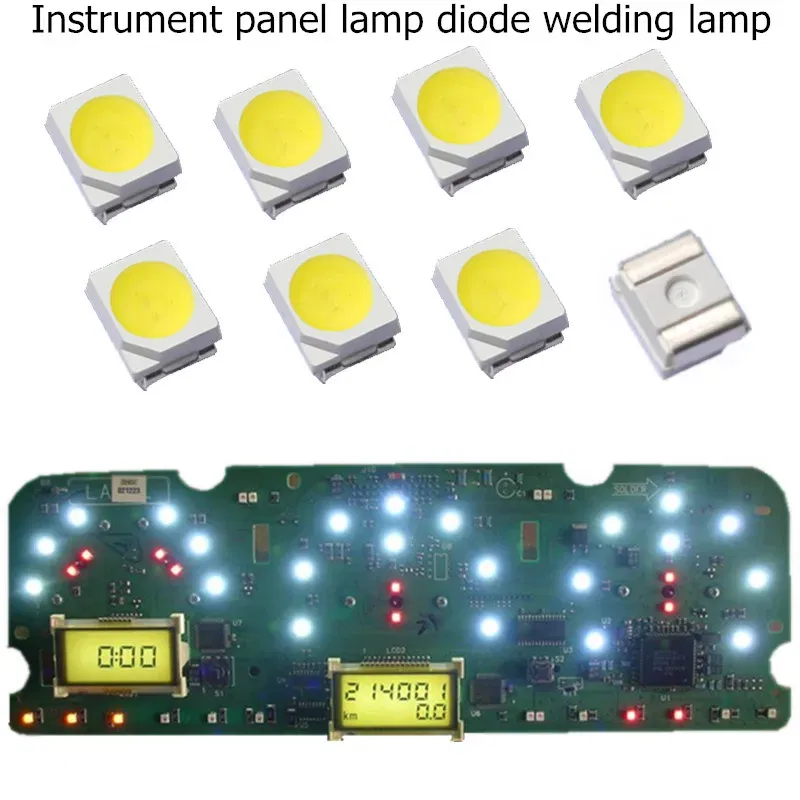 Emitting Color: Pink, Color Temperature: 3000K - 100pcsLED 3528 SMD Car Cluster Gauges Dashboard White Ice Blue Red Pink Green Red Instruments Panel Light Neo Wedge Bulbs