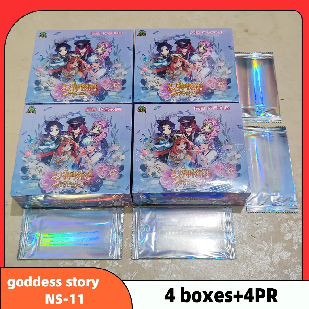 Color: Light Grey - Wholesale 4 Boxes Goddess Story NS-11 Collection Card PR Anime Games Girl Party Swimsuit Bikini Feast Booster Box Doujin