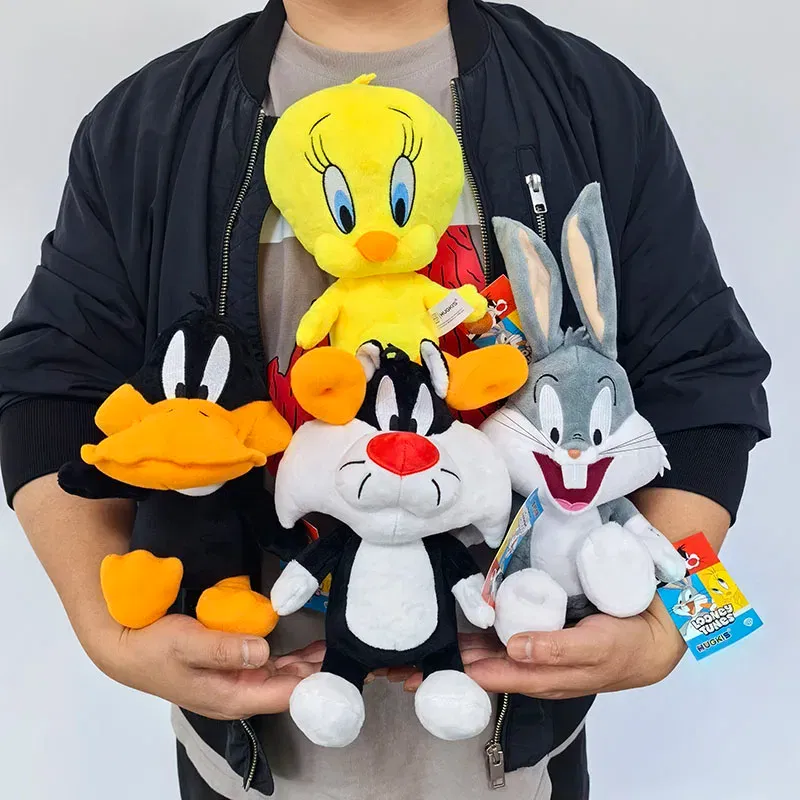 Color: black - New 20cm Original Looney Tunes Bugs Bunny Plush Toy Classic 32cm Tweety Q Series Lola Bunny Daffy Cartoon Peluche