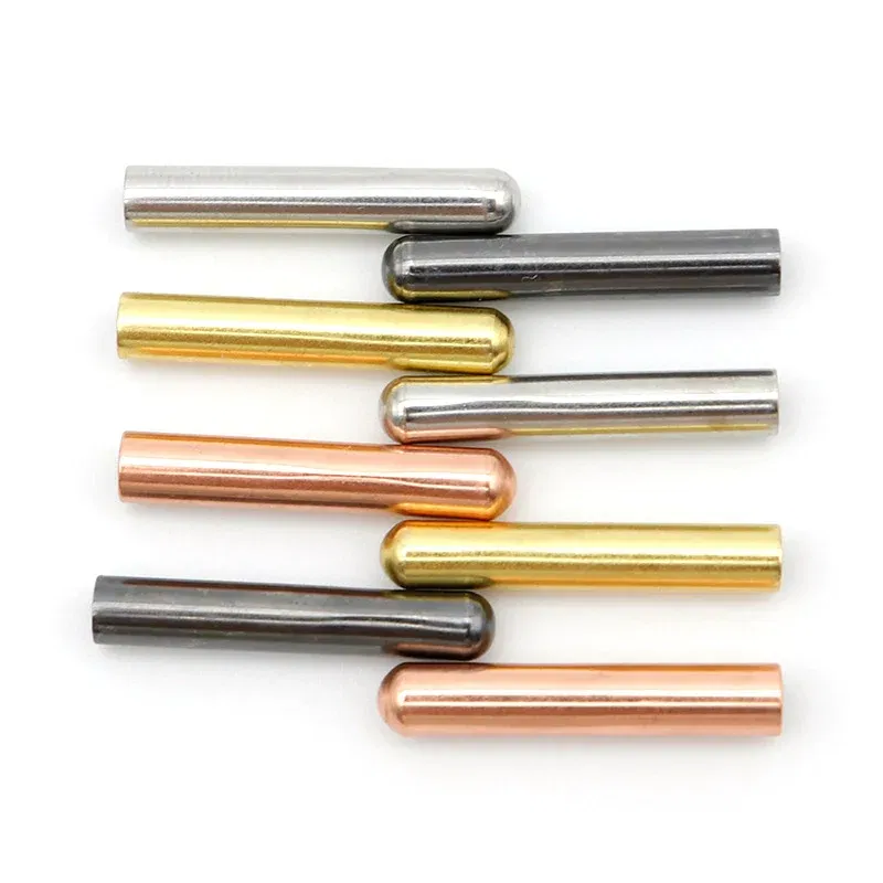 Color: Beige, Ships From: CHINA - Weiou New 4pcs 1 Set of 4x22mm Seamless Metal Shoelaces Tips Head Replacement Repair Aglets DIY Sneaker Kits Silver Gold Black