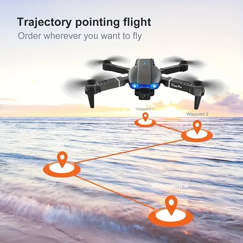 E99pro Drone With SD Camera, One-key Takeoff And Landing, Altitude Hold, One-key 360