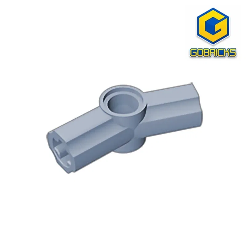 Color: Light Blue - Gobricks GDS-918 Technical, Axle and Pin Connector Angled #3 - 157.5 degrees compatible with lego 32016 Building Blocks
