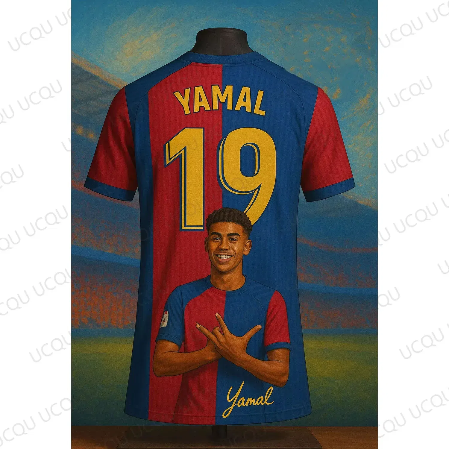 Color: black, Kid Size: 5T - Lamine Yamal #19 Cartoon Football Jersey 3D Printed Shirt Fanwear Limited Edition Streetwear Style