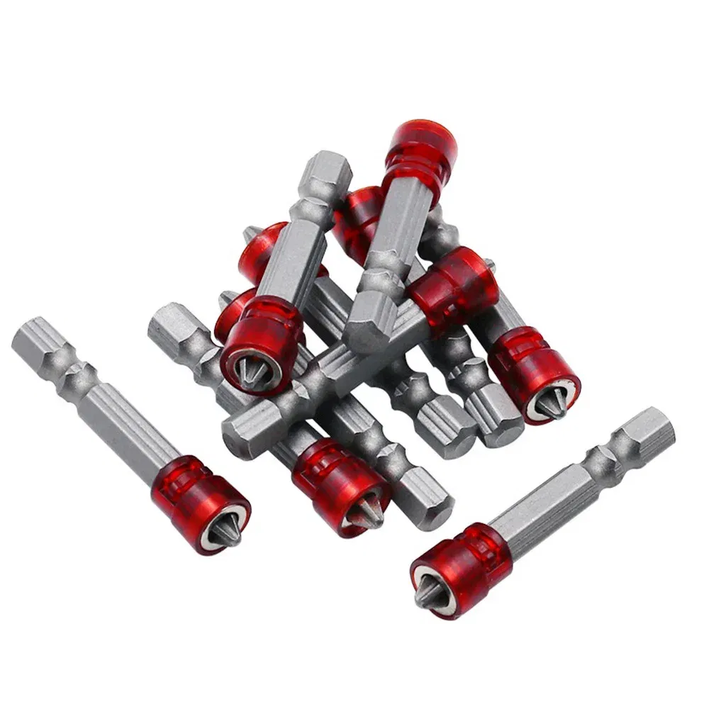 Color: grey - Magnetic Screwdriver Bit PH2 Cross-head 1/4 Inch Hex Shank Screwdriver Holder Ring for House Working Electric Screwdriver Kit