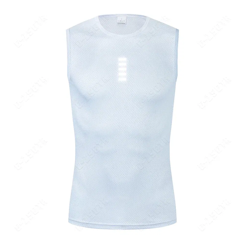 Color: Black, Size: XL - Reflective Cycling Base Layers White Cycling Undershirt Quick Dry Vest Sport Underwear Tight Vest High Elastici Vest Bike Jersey