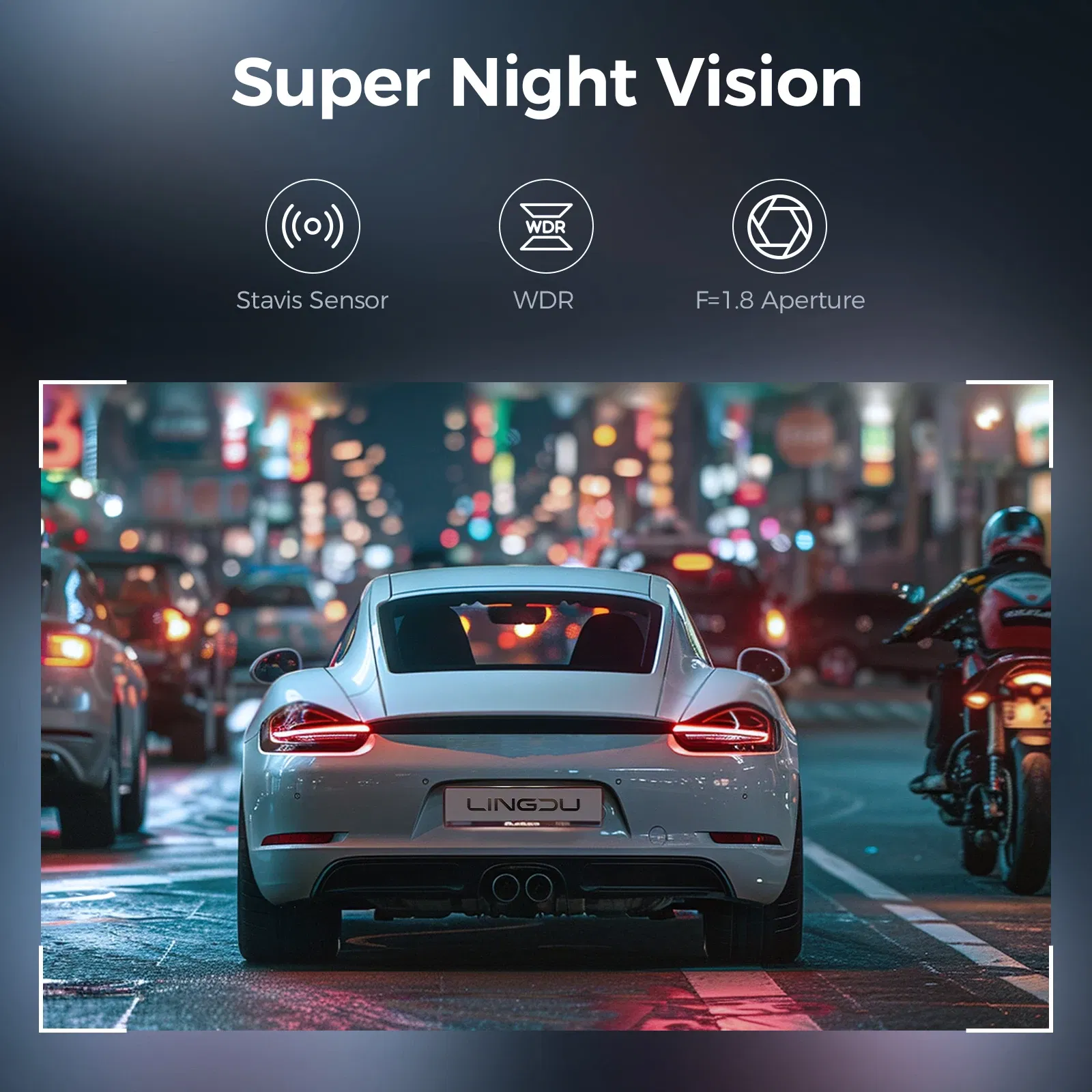 Color Name: WHITE, Ships From: CHINA, Sd Card Memory: 32G - LINGDU D100 2.5K Dash Cam Front MINI Dash Camera for Cars Voice Control WDR Car DVR Parking Mode Built-in GPS WiFi  Night Vision