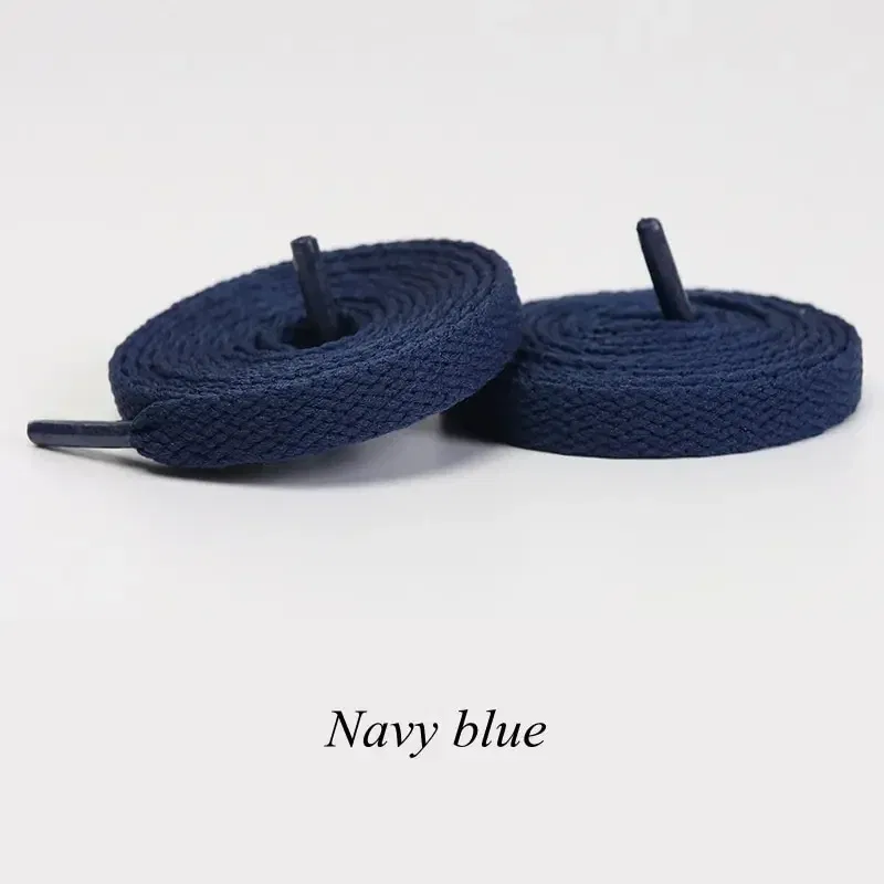 Color: Navy Blue, Ships From: CHINA, Length: 140cm - 1pair Flat Shoelaces Classic Shoe Laces Fit Fashion Solid Sports Shoelace Casual Unisex Shoe Strings Shoe Accessories