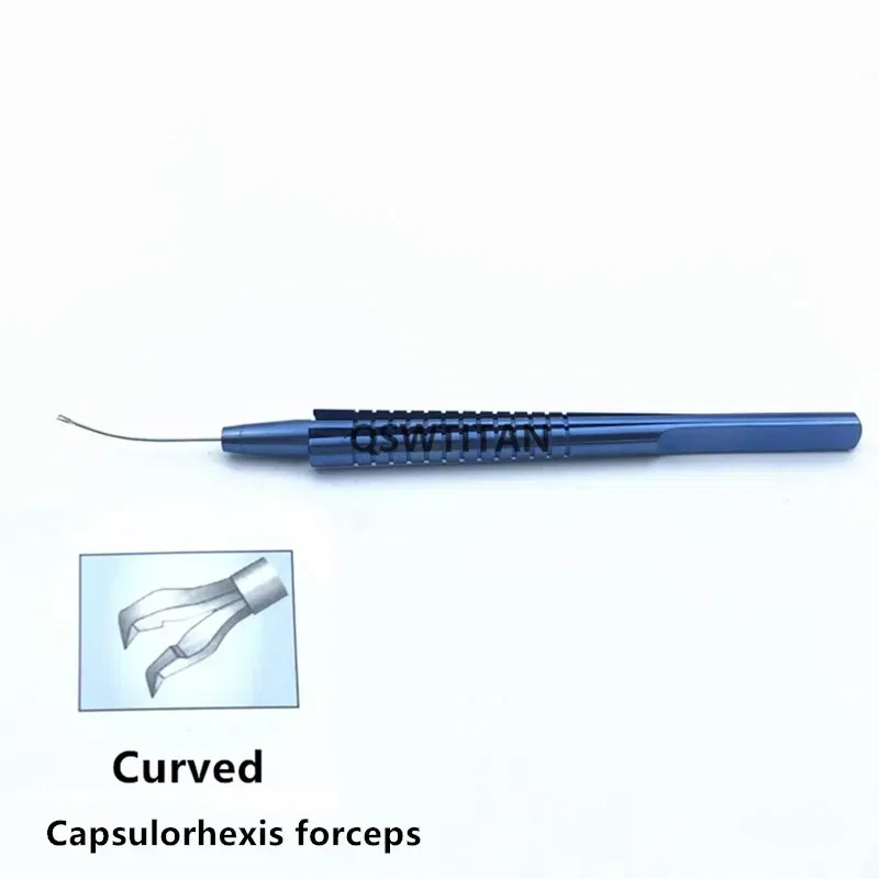 Color: Rose Red - Retinal Capsulorhexis forceps Intraocular Ophthalmic micro Surgical Instruments