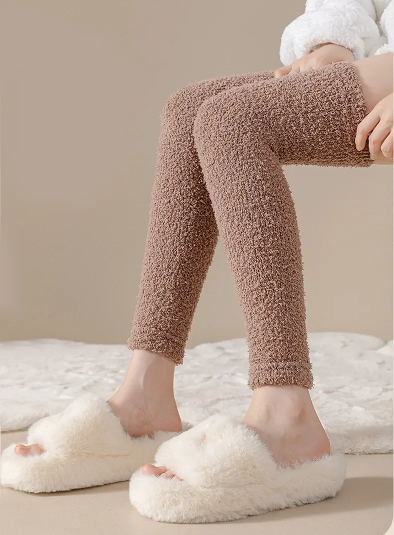 Warm Plush Socks Women Dual-purpose Protection Heel And Knee Sock For Old