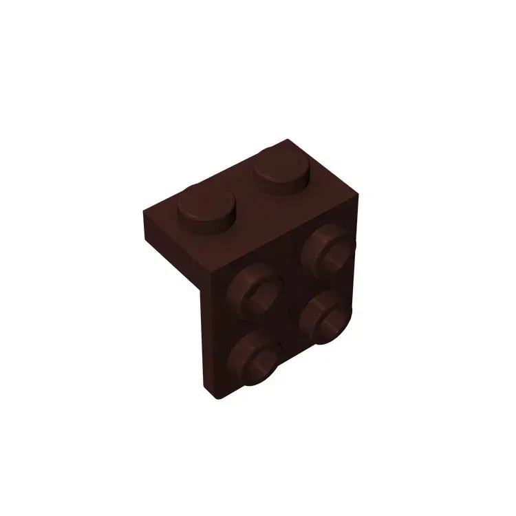 Color: Burgundy - Gobricks GDS-641 ANGLE PLATE 1X2 / 2X2 compatible with lego 44728 21712 92411 children's DIY Educational Building Blocks