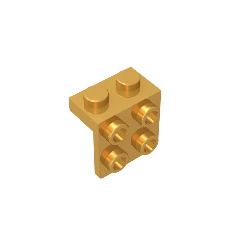 Color: Burgundy - Gobricks GDS-641 ANGLE PLATE 1X2 / 2X2 compatible with lego 44728 21712 92411 children's DIY Educational Building Blocks