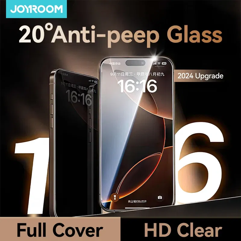 Bundle: Bundle 5, Ships From: CHINA, Material: High Definition - Joyroom 1/2PCS 20?° Anti-spy Glass For iPhone 16 15 Pro Max Glass For iPhone 14 13 12 Pro Max Privacy Screen Protector Glass
