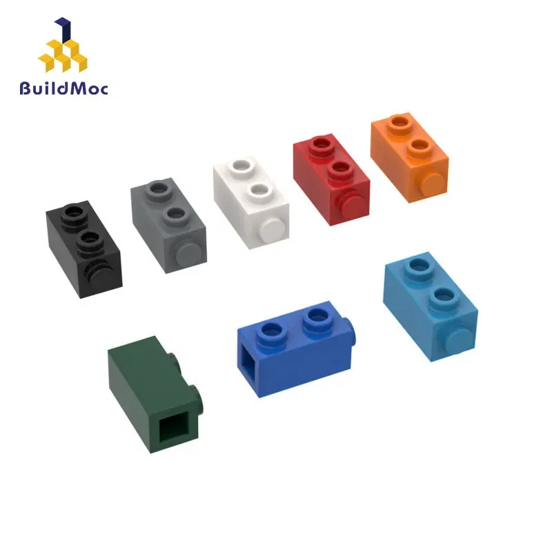 Color: black - 10PCS Assembles Particles 32952 1x1x1 2/3 Single side Mini Bricks Building Blocks DIY Replaceable Parts Toys For Children Gifts