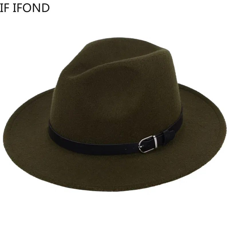 Color: Lavender, Size: M - Classic British Fedora Hat Men Women Imitation Woolen Winter Felt Hats Fashion Jazz Hat Chapeau Wholesale