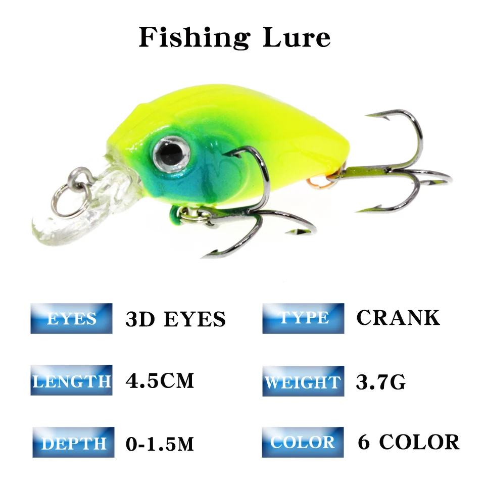 Color: PURPLE - 1PCS Wobblers Quality Crankbait Simulation Fishing Lure 4.5cm 3.8g Jerkbait Floating Hard Bait Bass Carp Pesca Fishing Tackle